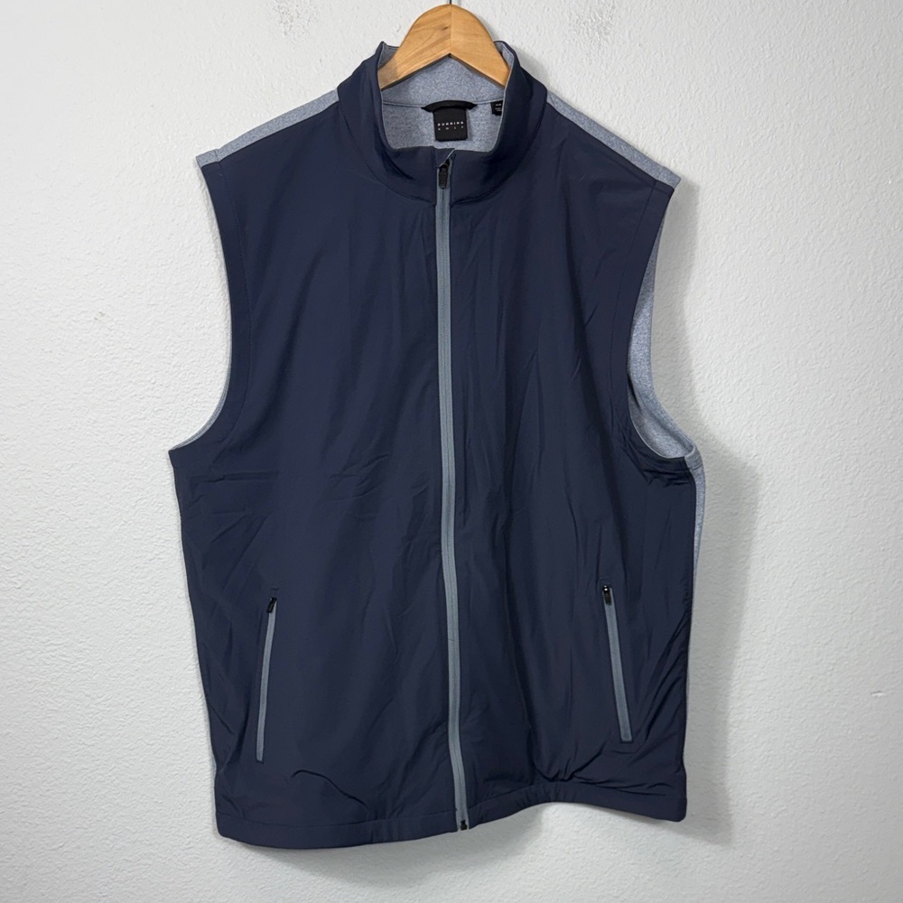 Dunning Men's Navy Zip-Front Performance Vest